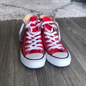 Practically new Red High Top Converse All Stars